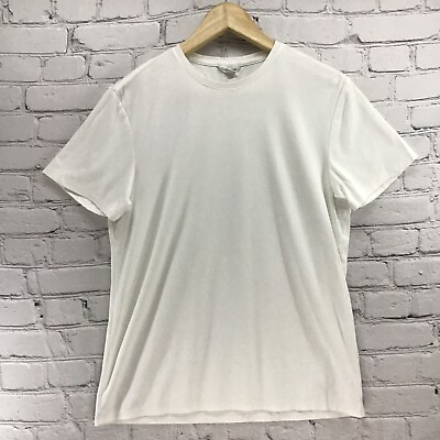 #ad Calvin Klein T Shirt Mens Sz S 100% Cotton White Simple $8.04