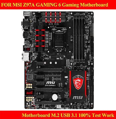 #ad FOR MSI Z97A GAMING 6 Gaming Motherboard 1150 Pin M.2 USB 3.1 100% Test Work $182.29