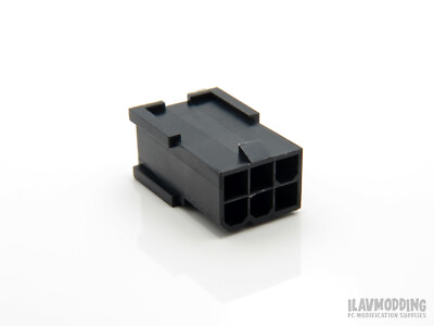#ad PC 6 pin PCI E Connector Housing Male BLACK 1pc $1.00