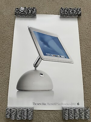 #ad Vintage iMac Authentic Apple In Store Promo Poster 34 x 24quot; 2002 Computer Mac $100.00