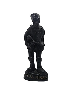 #ad Vintage Coal Miner Figurine Statue 1977 James England $13.99