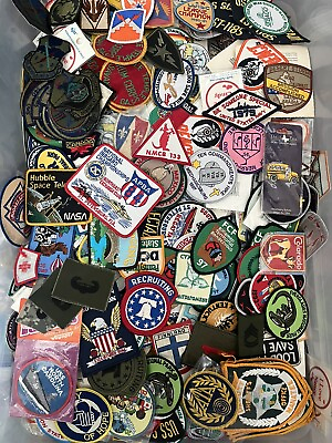 #ad VINTAGE PATCHES DEAL LOT OF 25 MILITARY SPORTS UNIQUE BOY GIRL SCOUT CLEAN $20.00