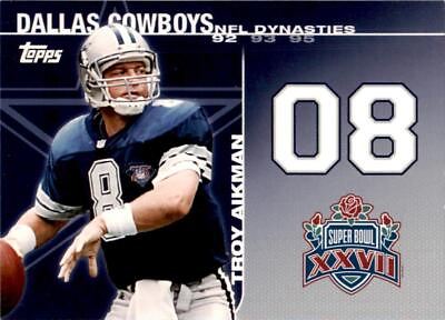 #ad 2008 Topps NFL Dynasties Tribute #DYN TA Troy Aikman Dallas Cowboys $2.12