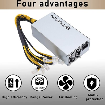 #ad APW7 1800W Power Supply Mining PSU For Bitmain Antminer S9 L3 A6 A7 R4 S7 E9 $54.14