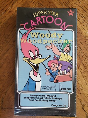 #ad Super Star Cartoon Woody Woodpecker VHS 1988 $5.00