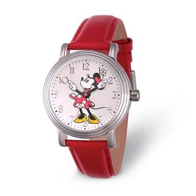 #ad Disney Adult Size Red Strap Minnie Mouse with Moving Arms Watch $54.00