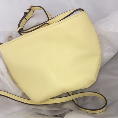 #ad New Day Small Yellow Crossbody Bag Zip Closure Adjustable Strap $10.95