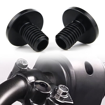 #ad Pair Of Mirror Hole Plug Fit For Ducati Monster 950 950 PLUS 2021 2023 Black $7.92