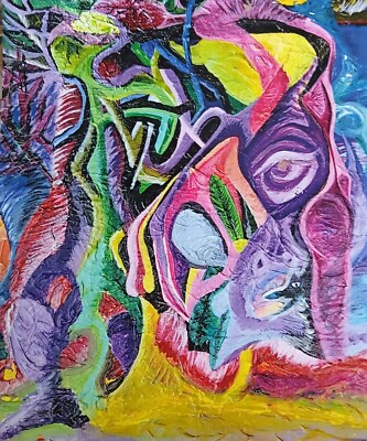 #ad FREE SHIP Original Print 9x12 If Abstract Surrealistic Painting $45.00