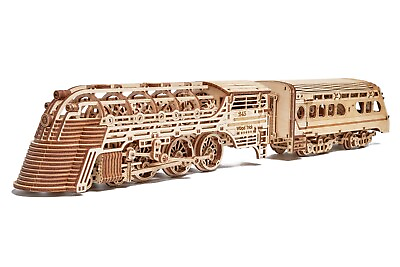 #ad Wood Trick Atlantic Express Train Wooden 3d Mechanical Model Kit Puzzle DIY Toy $79.90