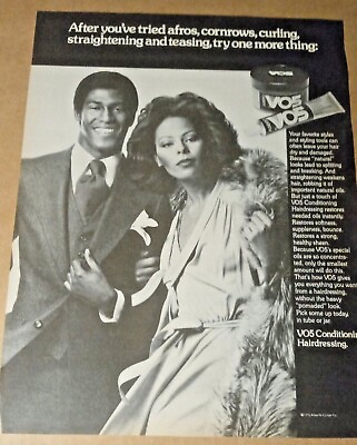 #ad 1976 print ad Alberto VO5 hair hairdressing Pretty Lady man Vintage Advertising $8.99