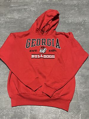 #ad Georgia Bulldogs Vintage Russell Athletic Sweatshirt Men S Red $35.00