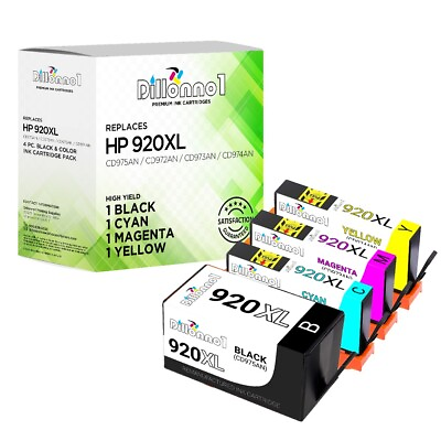 #ad 4 PACK For HP 920 XL BCMY Ink For HP OfficeJet 7000 7500a Series Printers $12.95