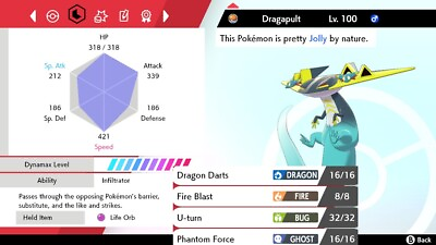 #ad Pokemon Sword and Shield 6iv Shiny Dragapult FAST DELIVERY $1.99