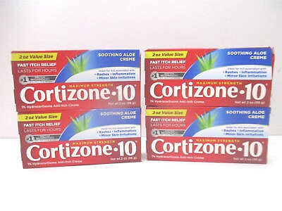 #ad Cortizone 10 2fl oz. Maximum Strength Anti Itch Cream 01 2026 Lot of 4 $24.95