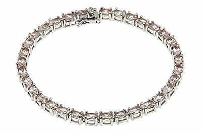 #ad HSN Colleen Lopez Sterling Silver Morganite Line Real Gemstone Bracelet 7quot; $319.99