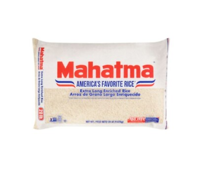 Mahatma Enriched Extra Long Grain White Rice 20 lb Bag $13.49