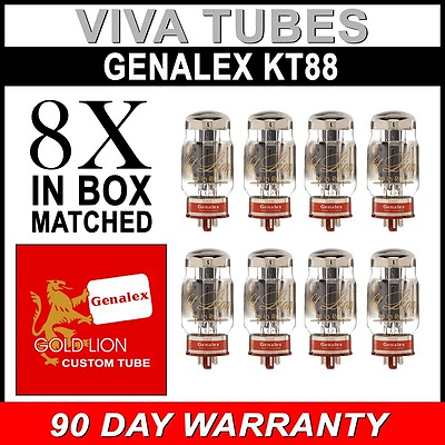 #ad Brand New Matched Octet 8 Genalex Gold Lion Reissue KT88 6550 Vacuum Tubes $720.88