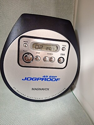 #ad Magnavox Portable CD Player 45 ESP Jogproof Anti Skip .works. Delta Head Phones. $25.00