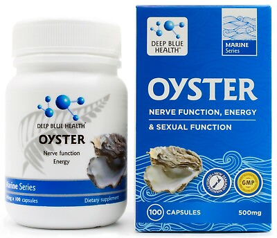 #ad New Zealand Oyster Extract Powder Zinc Libido Supplement 500mg x 100 Capsules $46.99