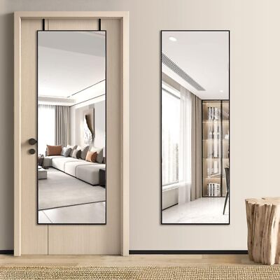 #ad Over The Door Full Length Mirror Wall Mounted Mirror 47quot;x14quot; Full Body Mirror US $62.83