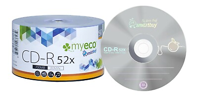 #ad 50 Pack MyEco CD R CDR 52X 700MB 80Min Economy Logo Blank Recordable Media Disc $10.93