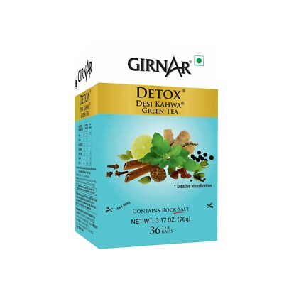 #ad Girnar Detox Green Tea Desi Kahwa 36 Tea Bags best detox kahwa $13.54
