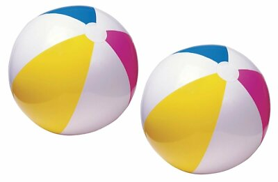 #ad Q=2 Intex Glossy Panel Classic 24quot; Inflatable Swimming Pool Beach Game Play Ball $9.99