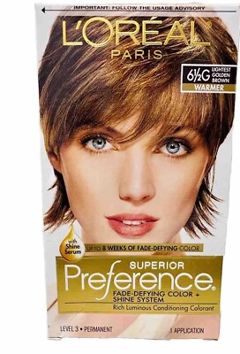 #ad L’Oréal Paris 6 1 2G Lightest Gold Brown Superior Preference Fade Defying Color $29.99