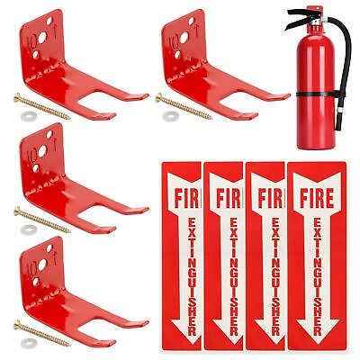 #ad 4Pcs Fire Extinguisher Mount amp; Brackets Fire Extinguisher Wall Mount Contai... $24.96
