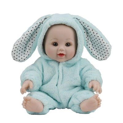 #ad 12inch Handmade Silicone Soft Body Lifelike Baby Doll Blue Pajamas for Kids Gift $14.39