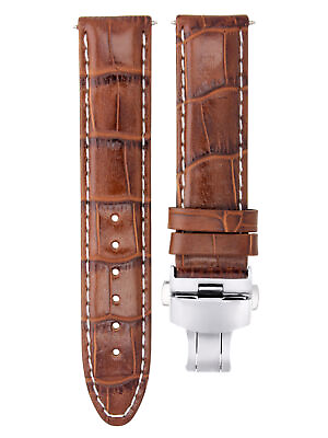 #ad 24MM LEATHER WATCH STRAP BAND CLASP FOR CITIZEN ECO DRIVE E650 S0751 L BROWN WS $29.95