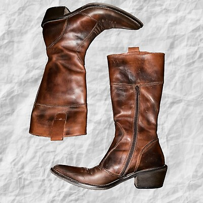 #ad Lavorazione Artigiana Boots Brown size euro 35 5 US Western Look Italy $18.74
