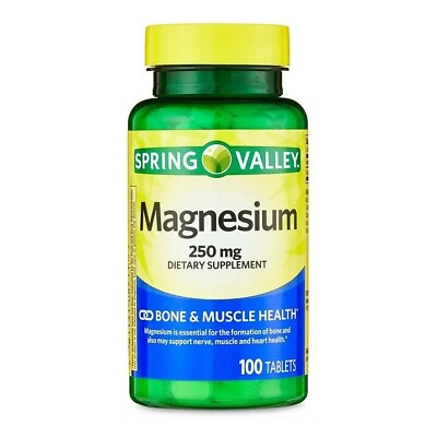 #ad Spring Valley Magnesium Bone amp; Muscle Health Dietary Supplement Tablets 250 mg $6.00