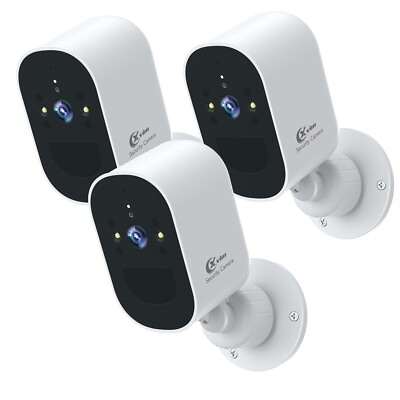 #ad 3PK Wireless Battery Camera WiFi Camera 4MP In Outdoor Security Camera System $80.99