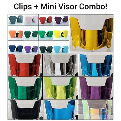 #ad Mini Size Football Helmet VisorsYour Choice CLIP COLOR. Mirror *HARD STYLE* $10.00
