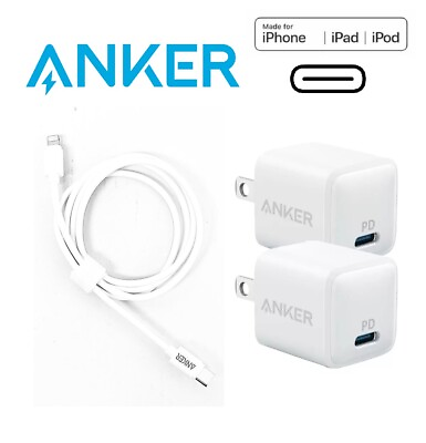 #ad Anker 20W USB C Fast Wall Charger and Cable Combo for iPhone 13 14 15 Pro $13.99