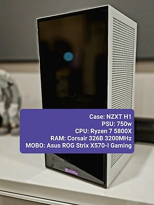 #ad Custom Gaming PC Ryzen 7 5800x 32GB DDR4 Ram 3200MHz ASUS ROG STIX X570 I $650.00