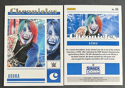 #ad Asuka 2023 Panini Chronicles WWE CHRONICLES INSERT Card #65 $2.99