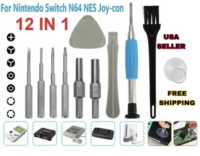 #ad 12 in 1 Screwdriver Repair Tool Set Full Triwing Kit for Nintendo Switch Joy con $9.99