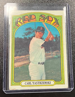 #ad 1972 Topps #37 Carl Yastrzemski Boston Red Sox VINTAGE Baseball $3.99
