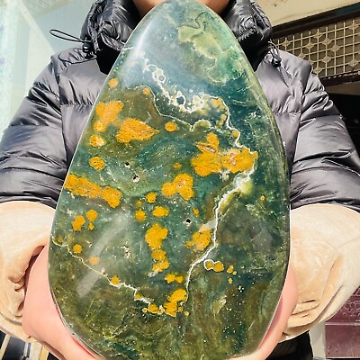 #ad 8.22lb Huge Amazing Natural Green Ocean Jasper Quartz Crystal Specimen Healing $260.00