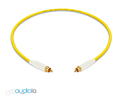 #ad Mogami 2534 Quad Cable White Amphenol RCA to RCA Yellow 1 Foot 1 Ft. 1#x27; $20.55