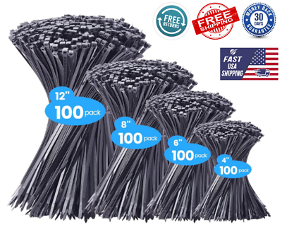 #ad 400 Pcs Set Zip Ties 46812 inches Cable Zip Ties With High Tensile Strength $19.97