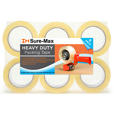 #ad 2quot; Heavy Duty 2.7mil Clear Shipping Packing Moving Tape 120 yards 360#x27; ea $64.99
