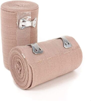 #ad 3quot; Elastic Bandage Compression Wrap Hook Emergency Dressings Tape Gauze 2 Roll C $4.56