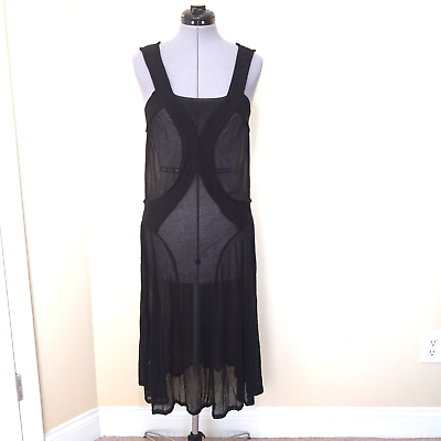 #ad LIMI FEU Women#x27;s Black Sheer Made Japan Dress Size S $149.99
