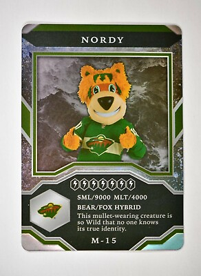 #ad 2021 22 MVP Mascot Gaming Cards #M 15 Nordy Minnesota Wild $3.49