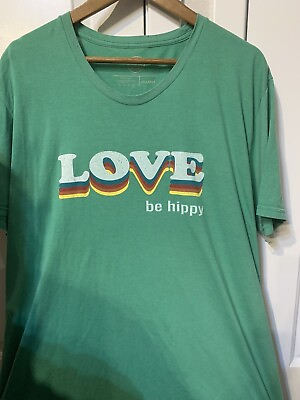 #ad VINTAGE Be Hippy Tshirt XXL this Is a really cool shirt $6.99