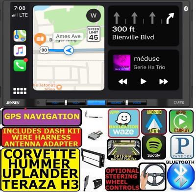 #ad CORVETTE HUMMER H3 GPS NAV CARPLAY ANDROID AUTO BLUETOOTH USB CAR RADIO STEREO $279.99